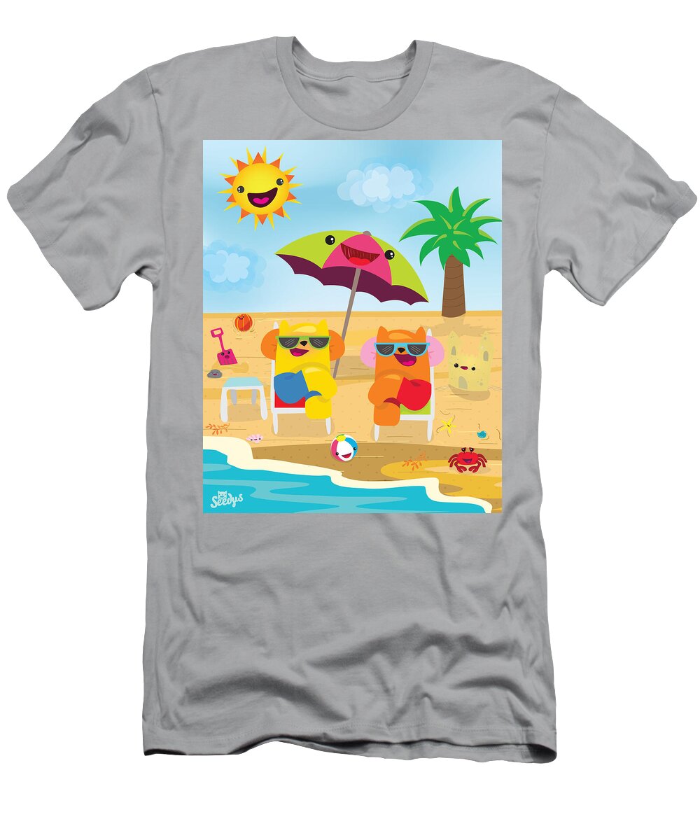 Suny T-Shirt featuring the digital art Under the sun by Seedys World
