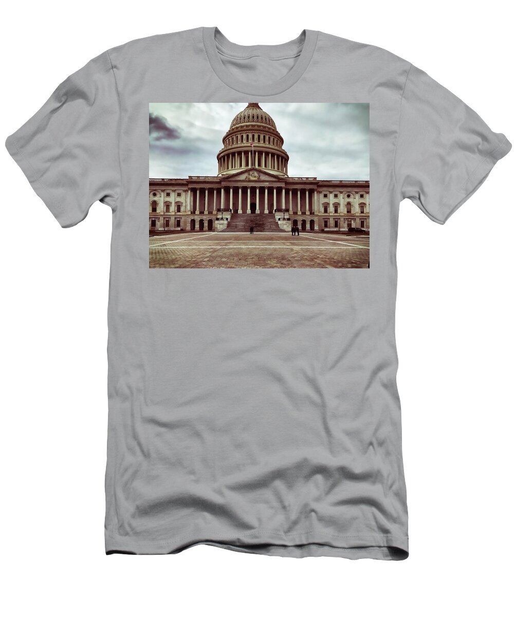 Capitol T-Shirt featuring the photograph United States Capitol Building by Chris Montcalmo