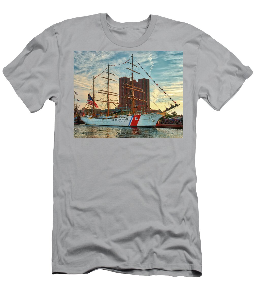 Baltimore T-Shirt featuring the photograph USCGC Barque Eagle by Mark Dodd