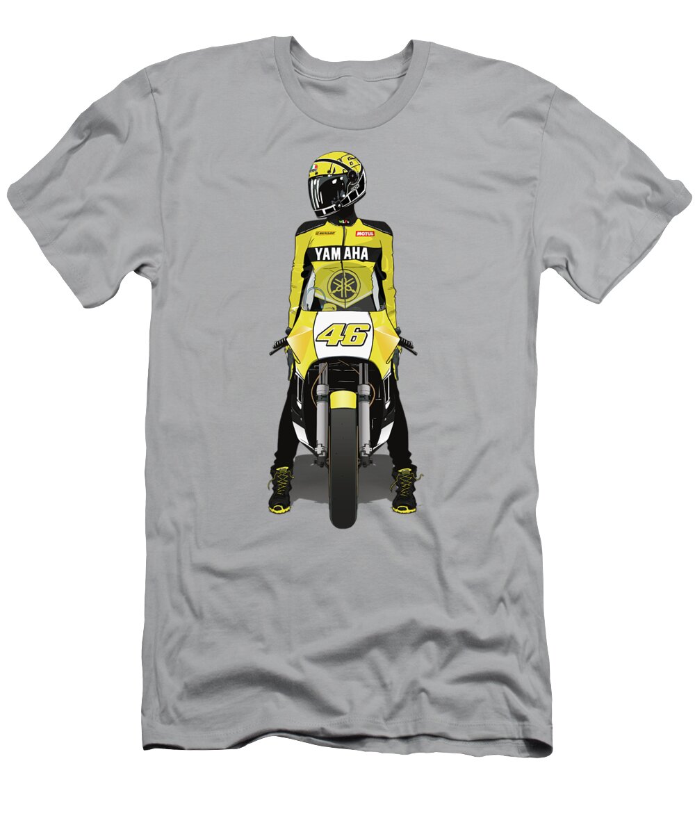 Valentino Rossi MOTO GP LEGENDS T-Shirt by Maurizio Assenti - Fine