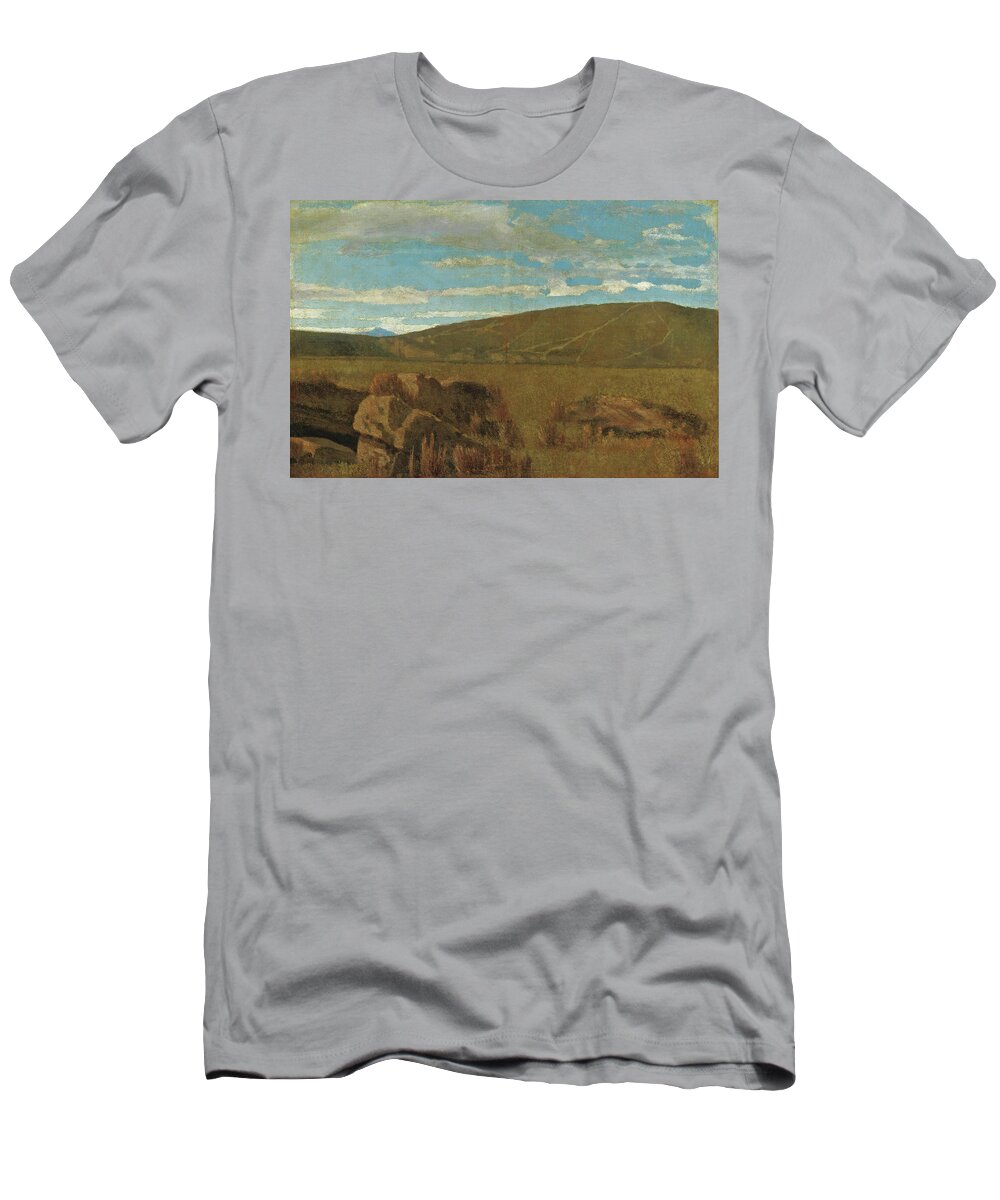 Giuseppe Abbati T-Shirt featuring the painting Vallata a Castiglioncello by Giuseppe Abbati