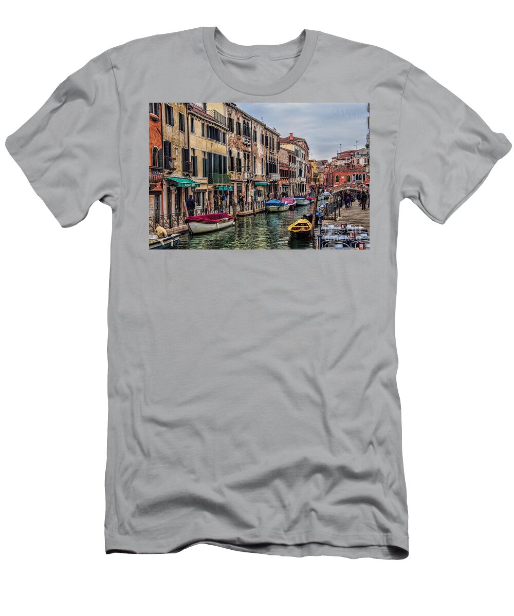 Venice T-Shirt featuring the photograph Venice Street Scenes by Shirley Mangini