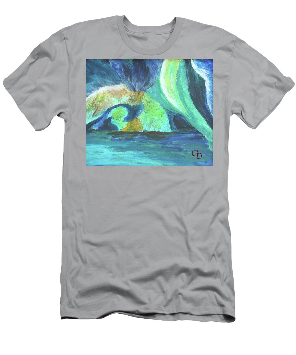 Landscapes T-Shirt featuring the painting Vensoog- Hidden Lake #1 by Gail Daley