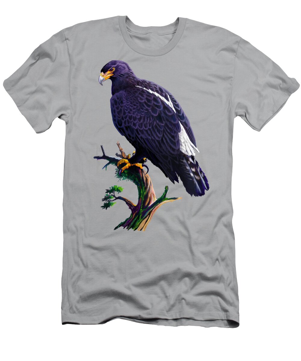 Kenya T-Shirt featuring the painting Verreaux's Eagle by Anthony Mwangi