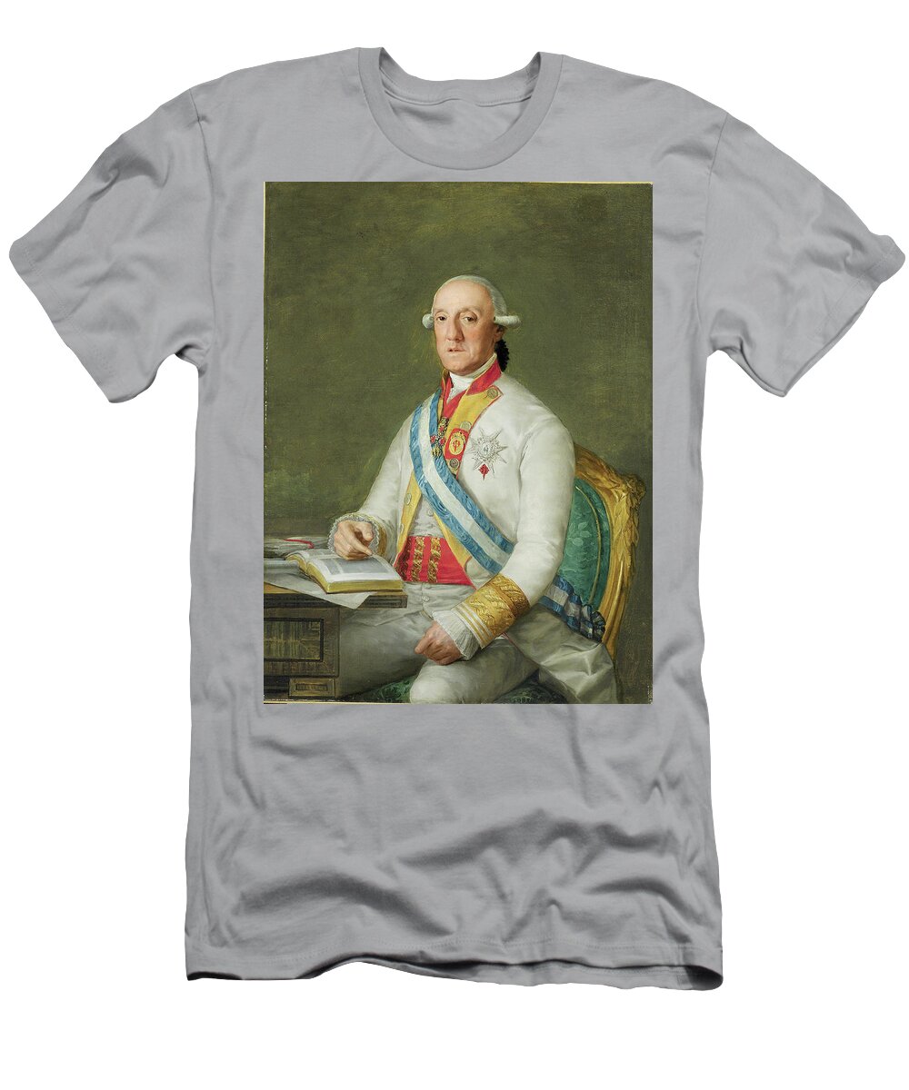 Francisco Jos� De Goya Y Lucientes T-Shirt featuring the painting Vicente Maria de Vera de Aragon Duque by MotionAge Designs