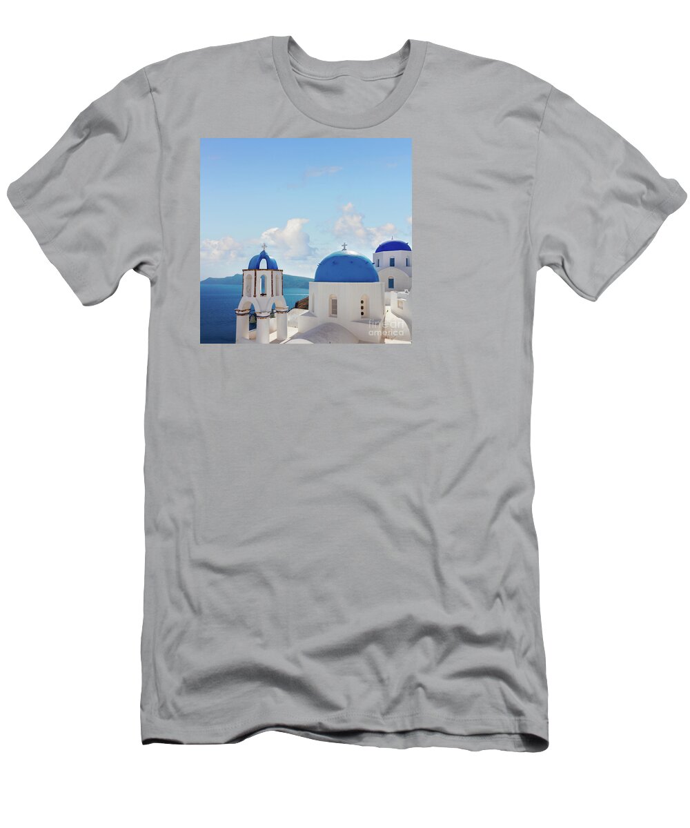 Santorini T-Shirt featuring the photograph Caldera of Santorini by Anastasy Yarmolovich