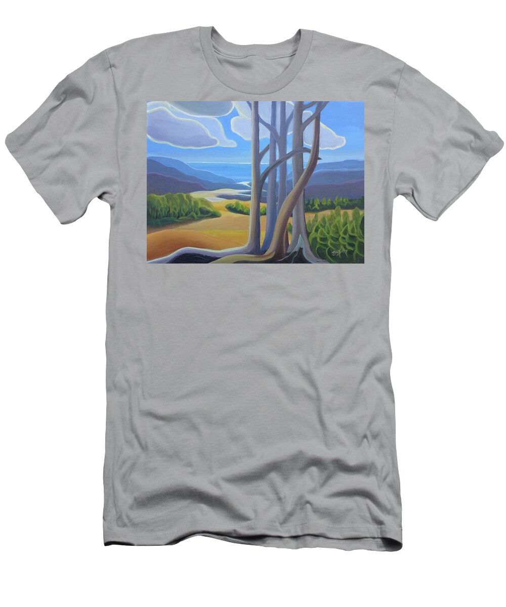 Group Of Seven T-Shirt featuring the painting View of the Lake by Barbel Smith