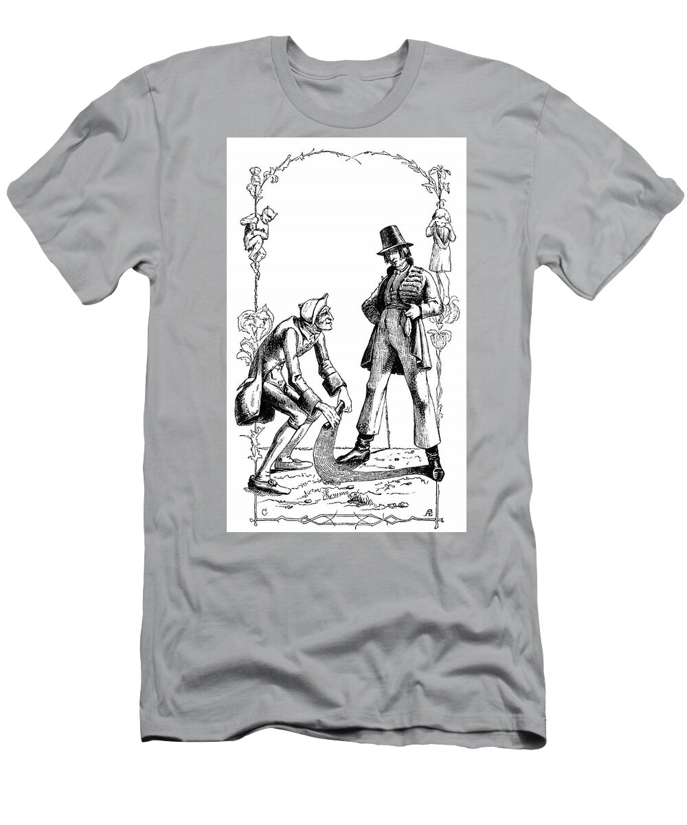 Vintage T-Shirt featuring the painting Vintage Early 17th Century Print by Vintage Collectables