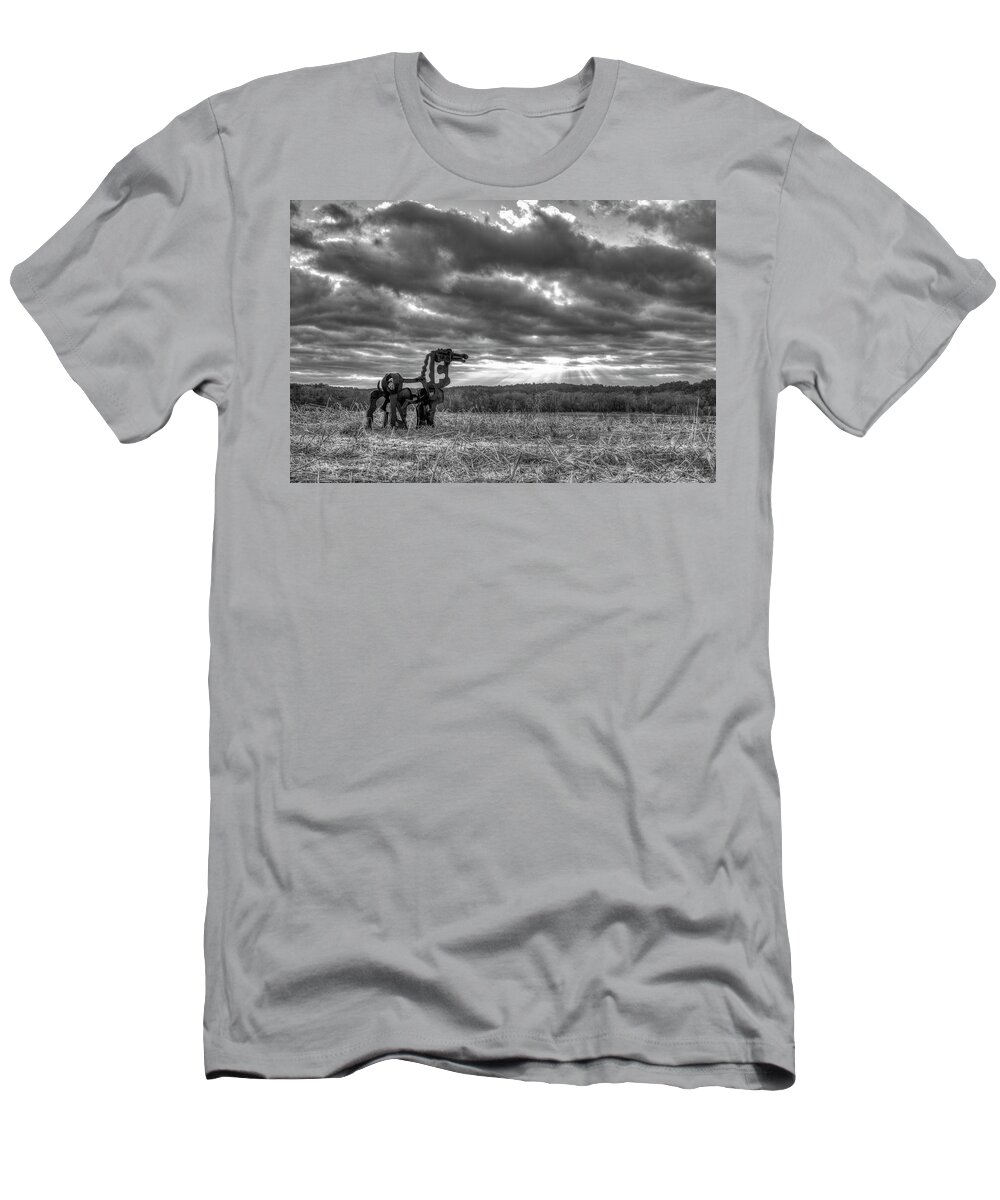 Reid Callaway Visible Lights T-Shirt featuring the photograph Visible Lights The Iron Horse Sunrise Art by Reid Callaway
