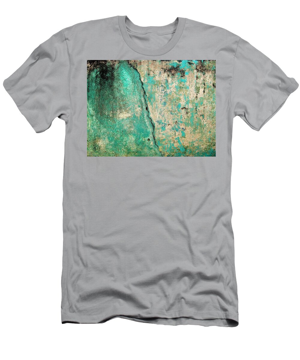 Texture T-Shirt featuring the photograph Wall Abstract 97 by Maria Huntley
