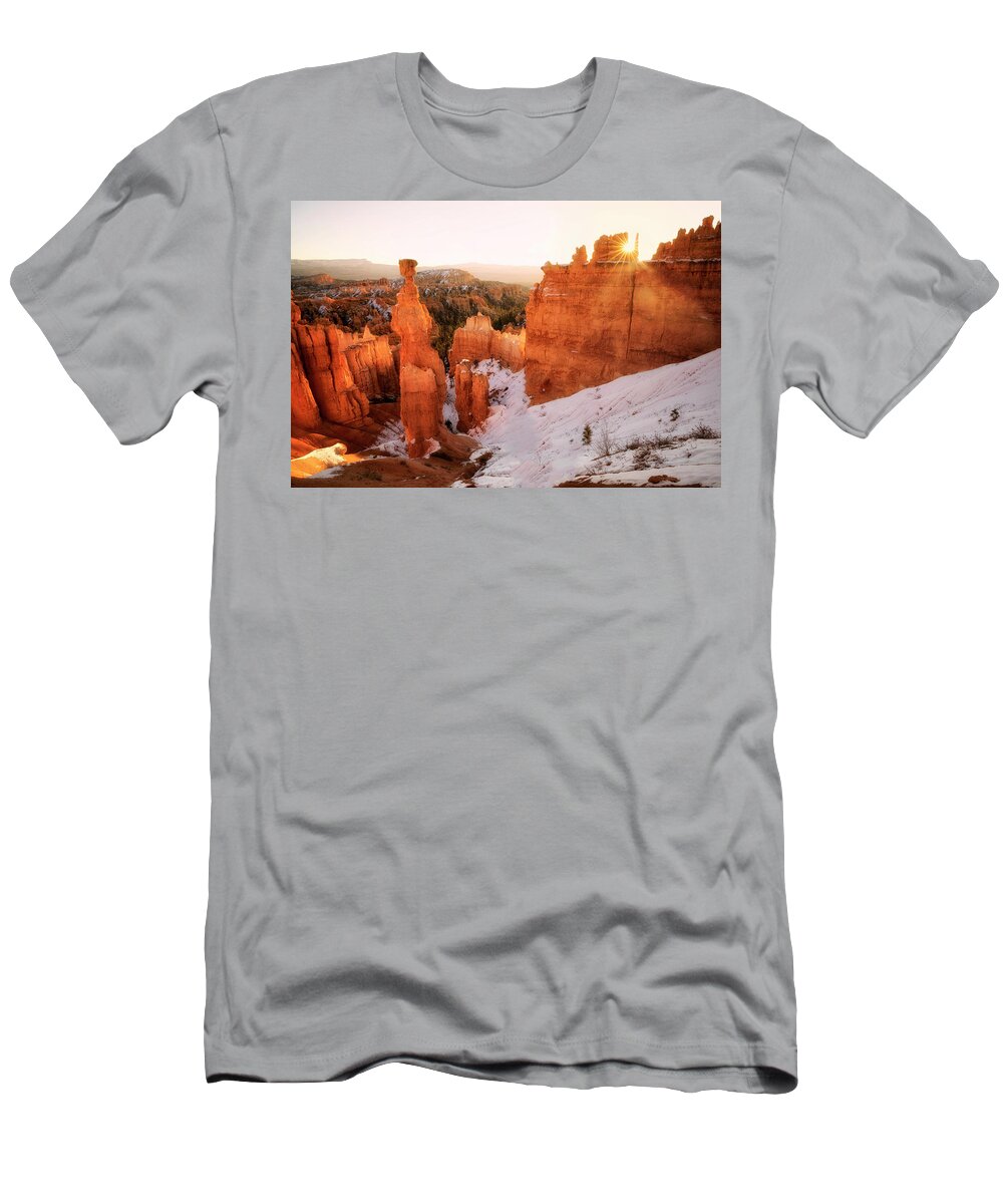 Bryce T-Shirt featuring the photograph Warm Winter Light by Nicki Frates