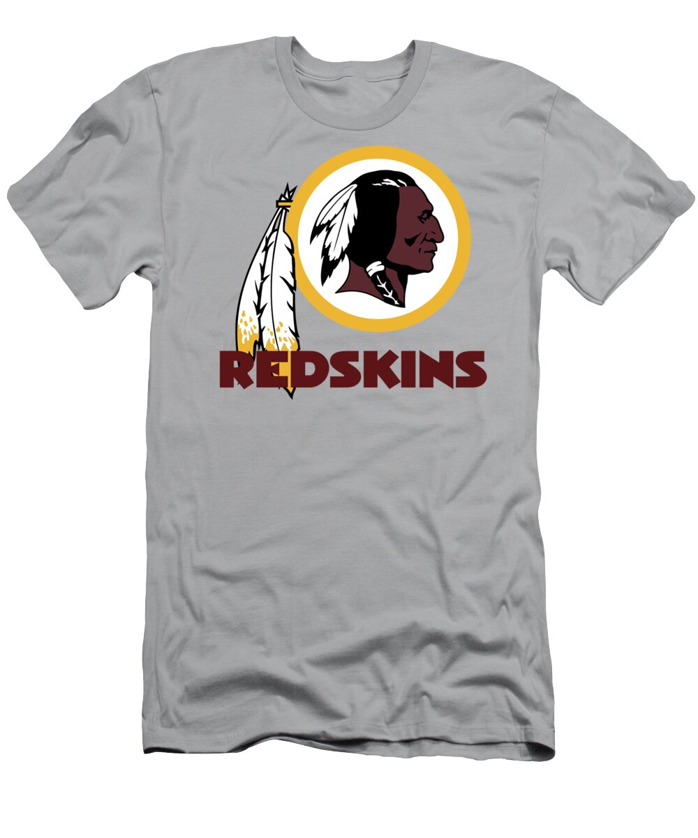 Washington T-Shirt featuring the mixed media Washington Redskins Translucent Steel by Movie Poster Prints