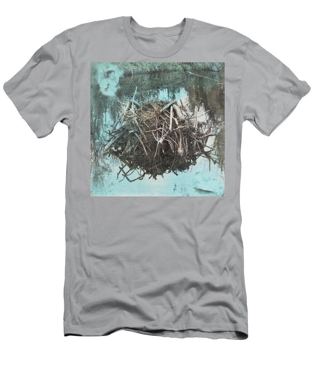 Water T-Shirt featuring the mixed media Water #6 by Dawn Boswell Burke