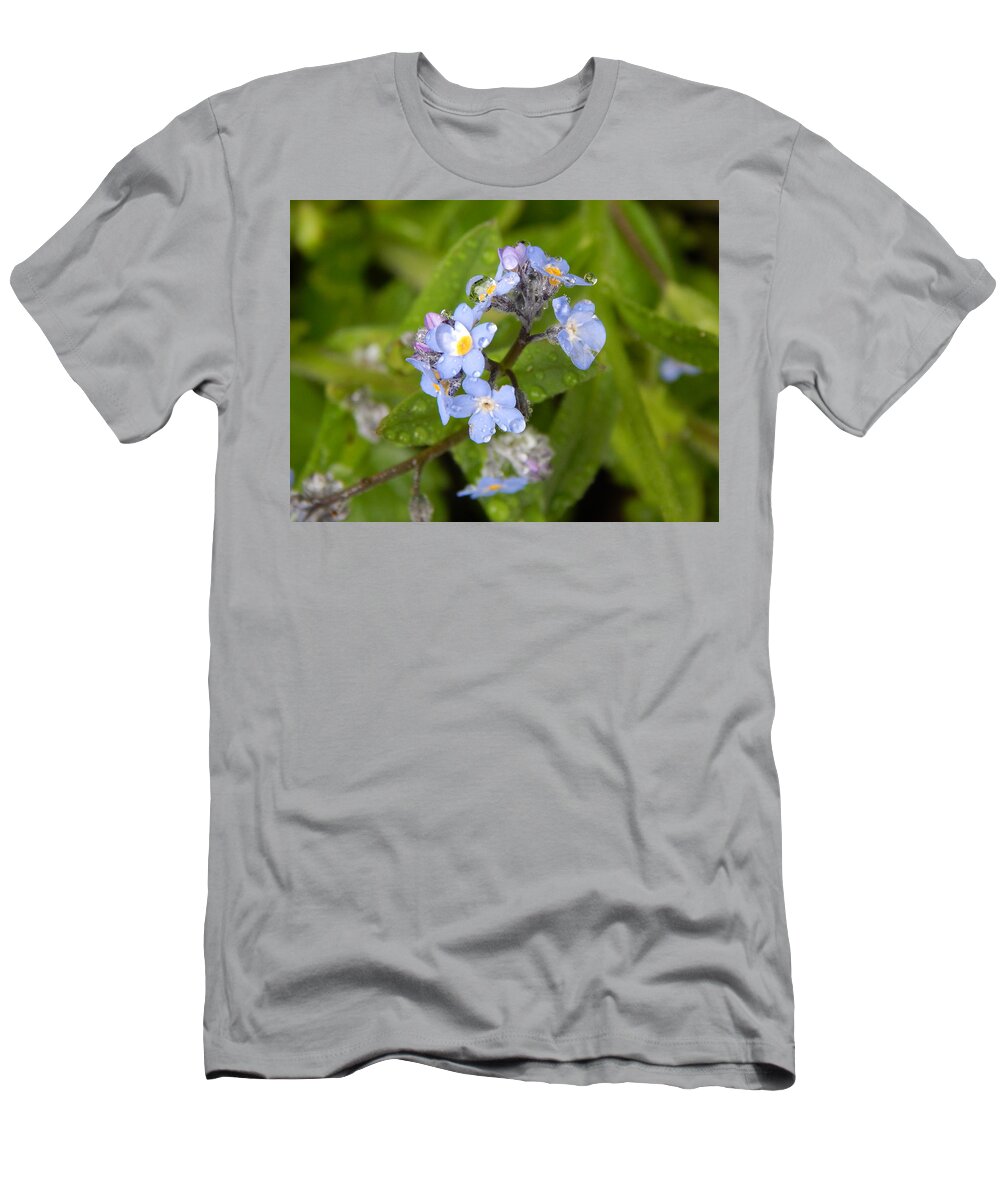 Flower T-Shirt featuring the photograph Water Drops by Gallery Of Hope 