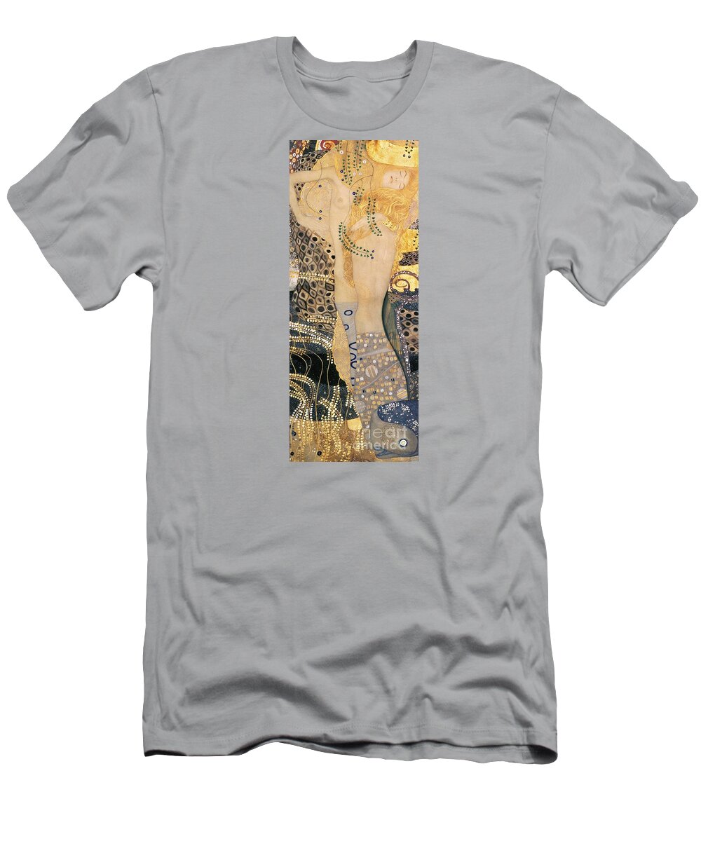 Gustav Klimt T-Shirt featuring the painting Water Serpents I by Gustav klimt