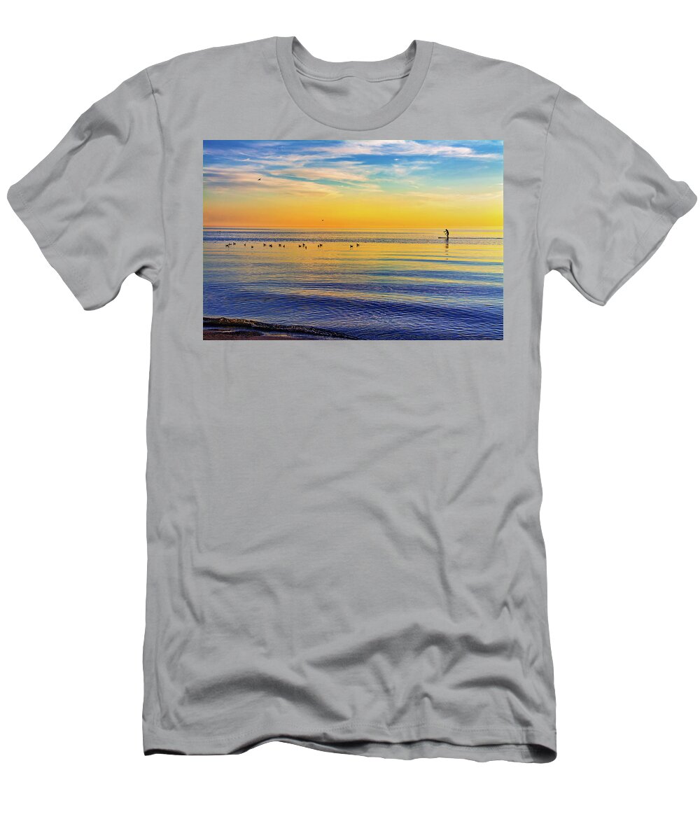 Steve Harrington T-Shirt featuring the photograph Water Walker by Steve Harrington