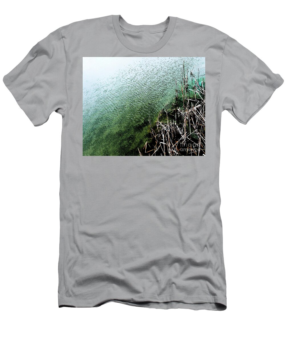 Nature T-Shirt featuring the digital art Watereed by Deb Nakano