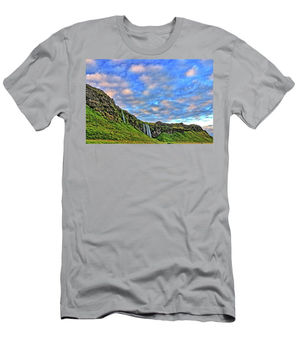Hill T-Shirt featuring the photograph Waterfall Hill by Scott Mahon