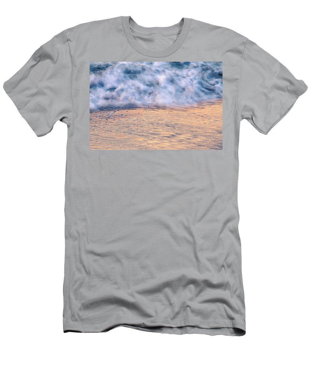Abstract T-Shirt featuring the photograph Wave abstract 3, Hoi An, 2014 by Hitendra SINKAR