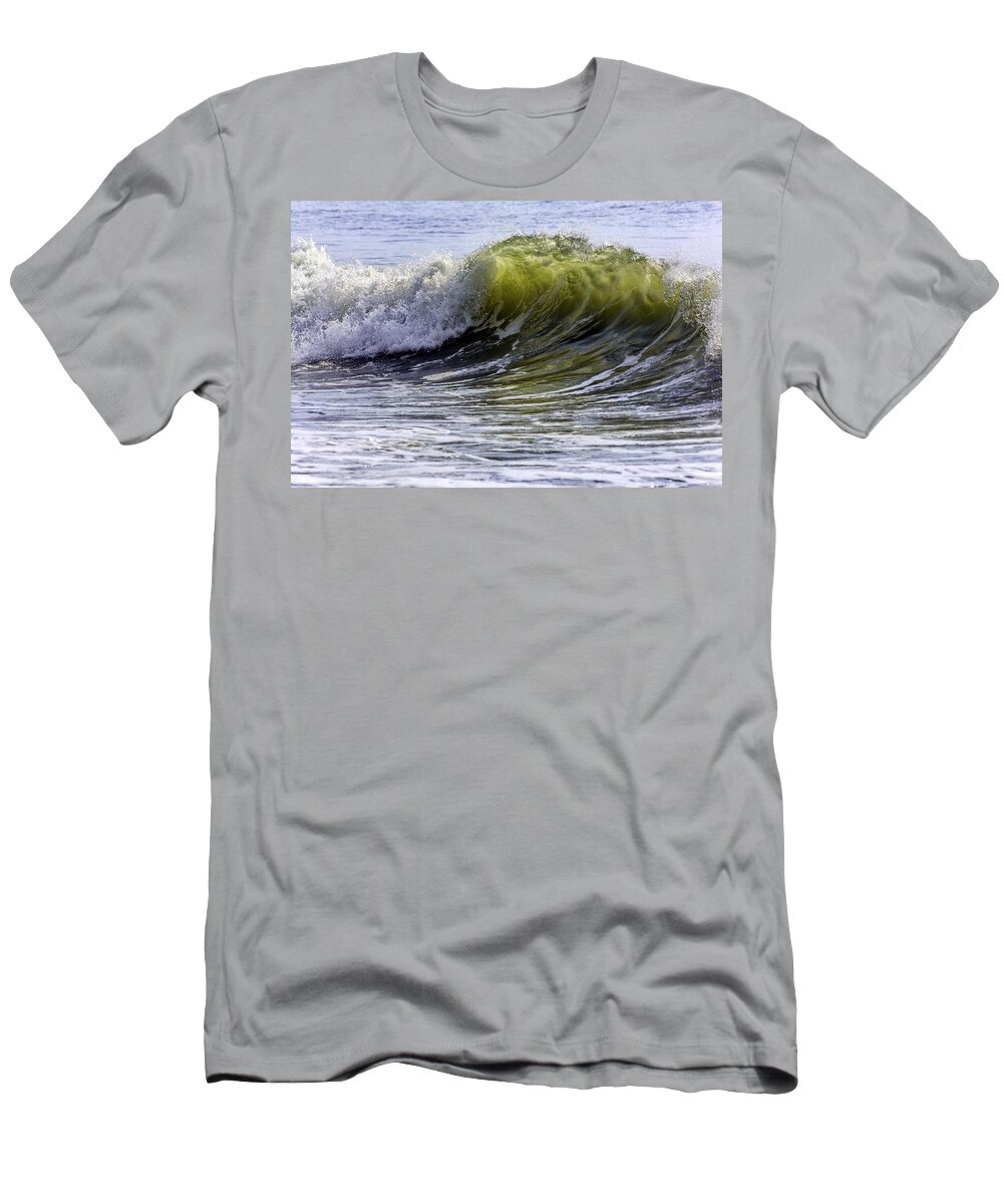 Sea Green T-Shirt featuring the photograph Wave#32 by WAZgriffin Digital