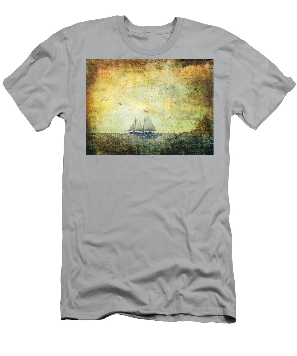 Sailing T-Shirt featuring the photograph We Shall Not Cease by Lianne Schneider
