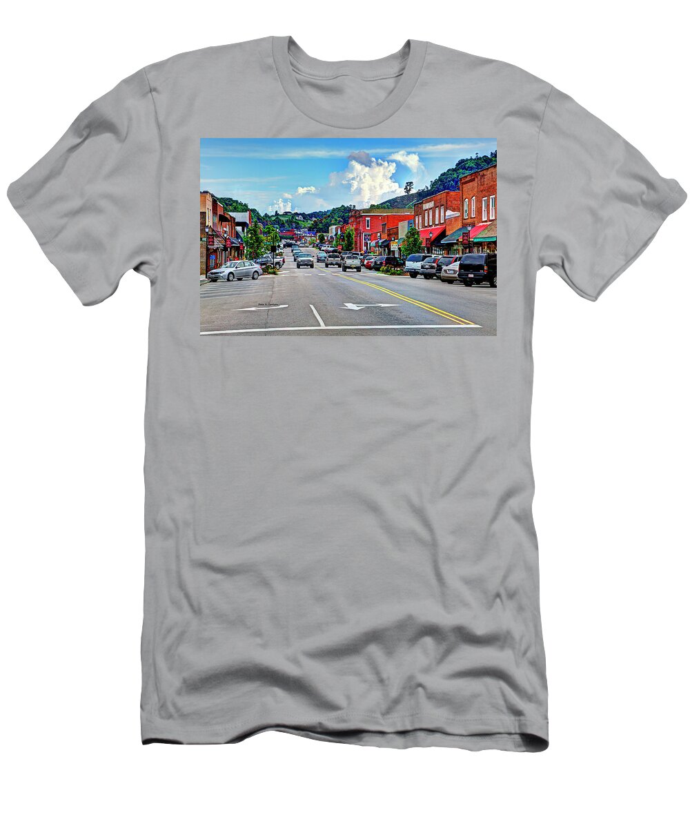 West Jefferson Nc T-Shirt featuring the photograph West Jefferson Streetscape by Dale R Carlson