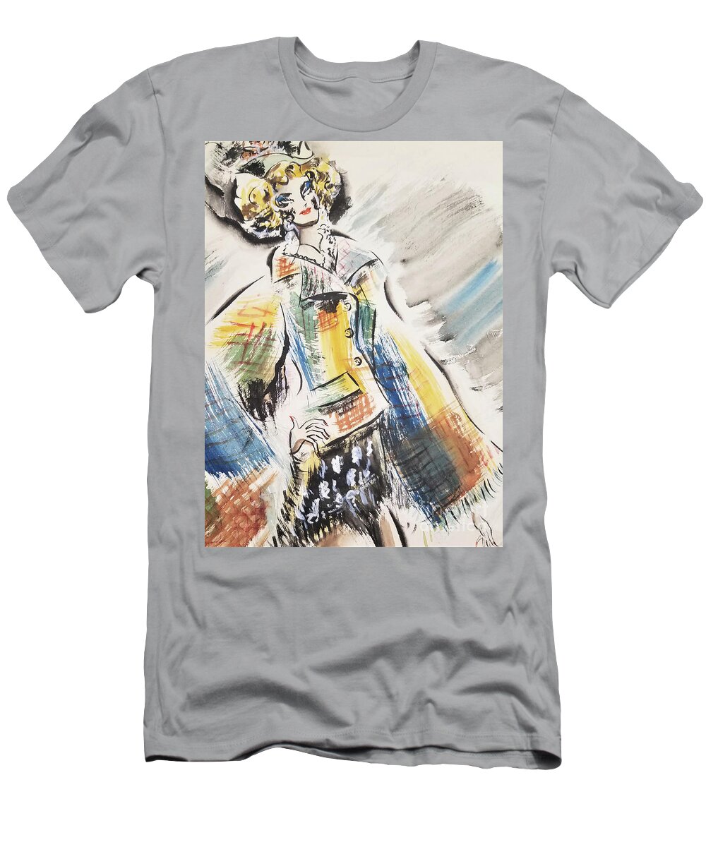 Fashion Art T-Shirt featuring the painting Best Me 1996 by Leslie Ouyang