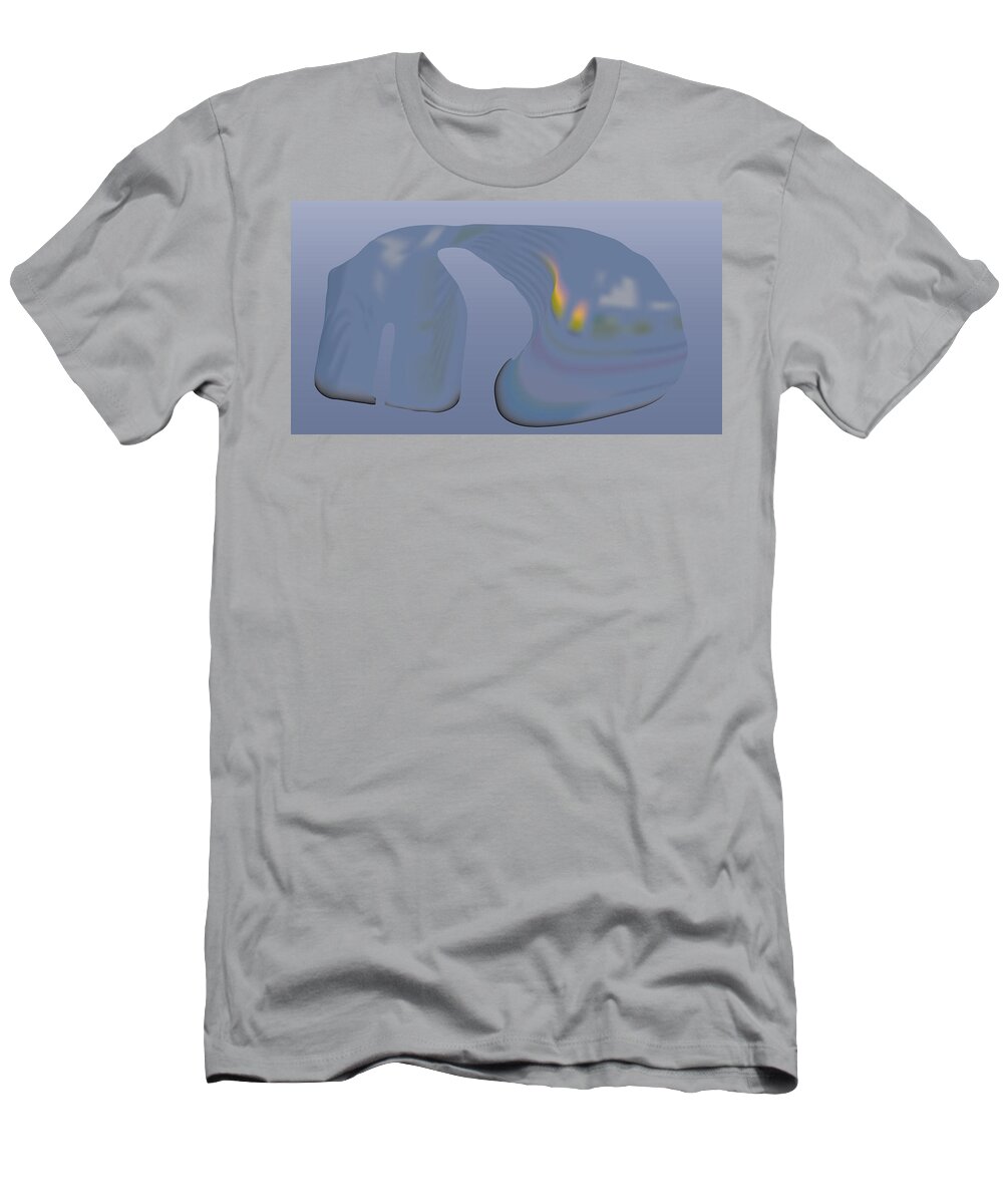 Whale T-Shirt featuring the digital art Whalescape by Kevin McLaughlin