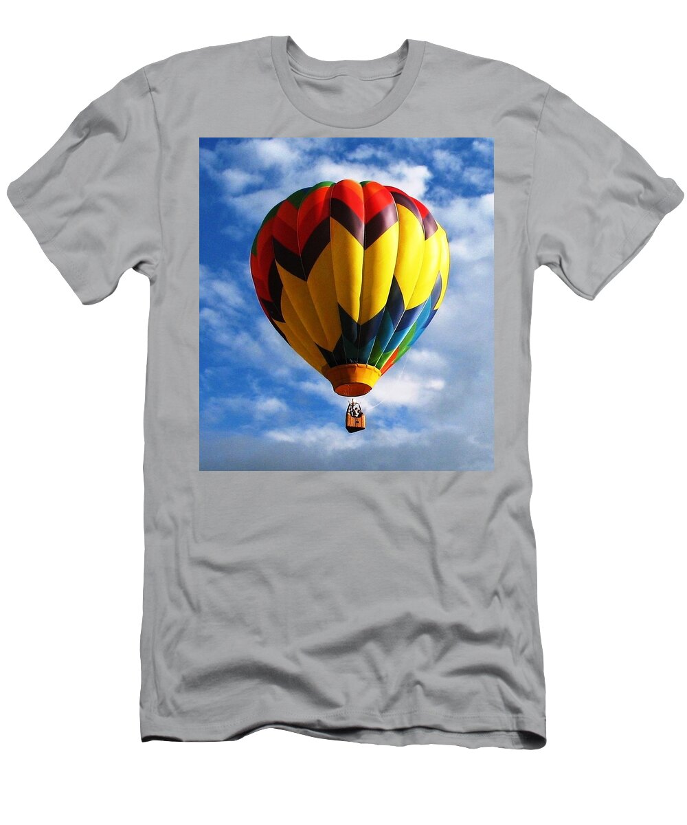 Hot Air Balloons T-Shirt featuring the photograph What hot air can do by Ed Smith