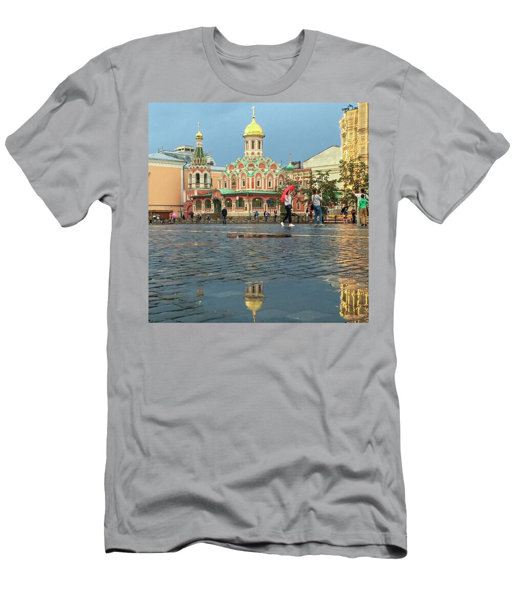 Europe T-Shirt featuring the photograph When it rained. by Usha Peddamatham