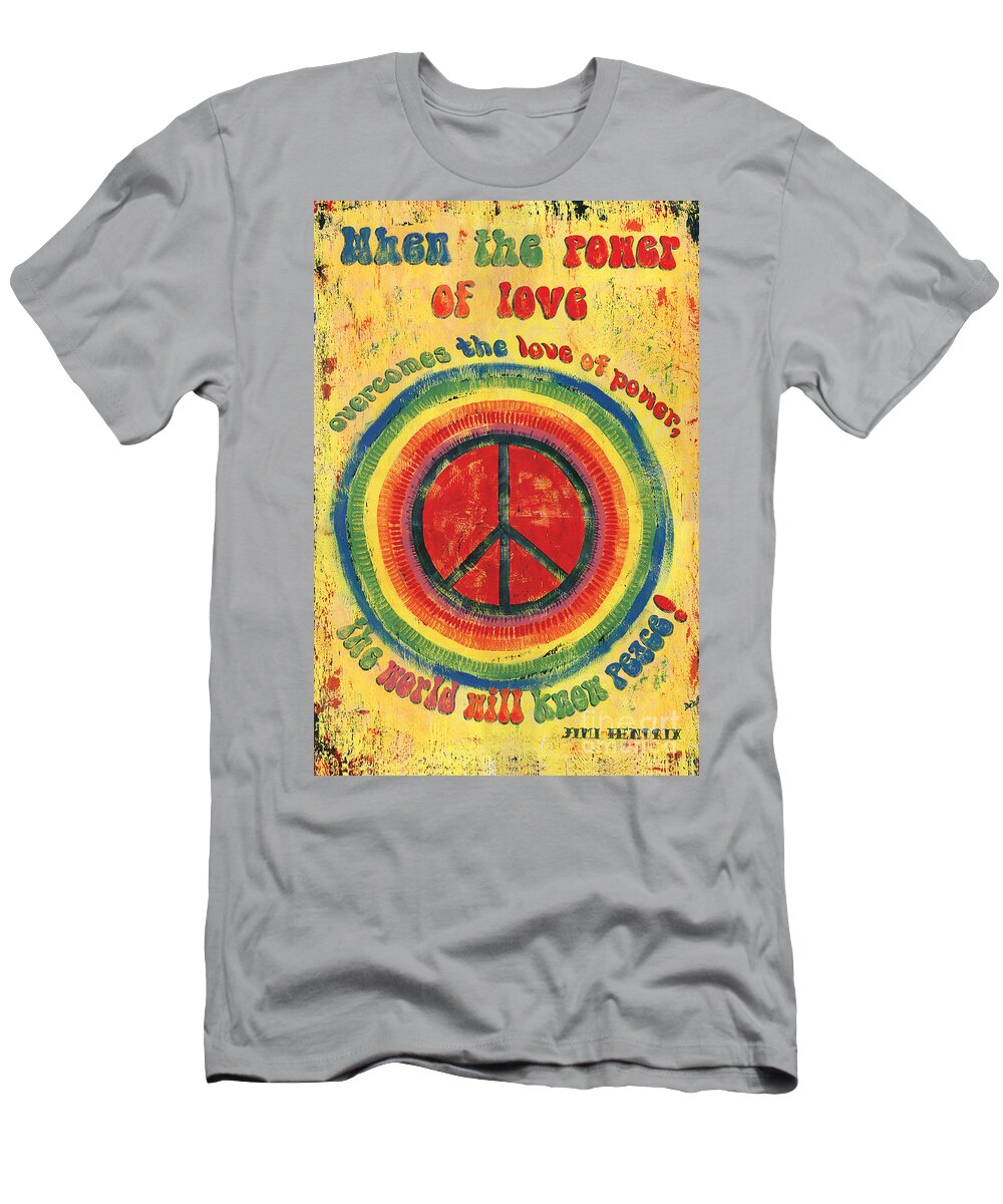 Love T-Shirt featuring the painting When the Power of Love by Debbie DeWitt