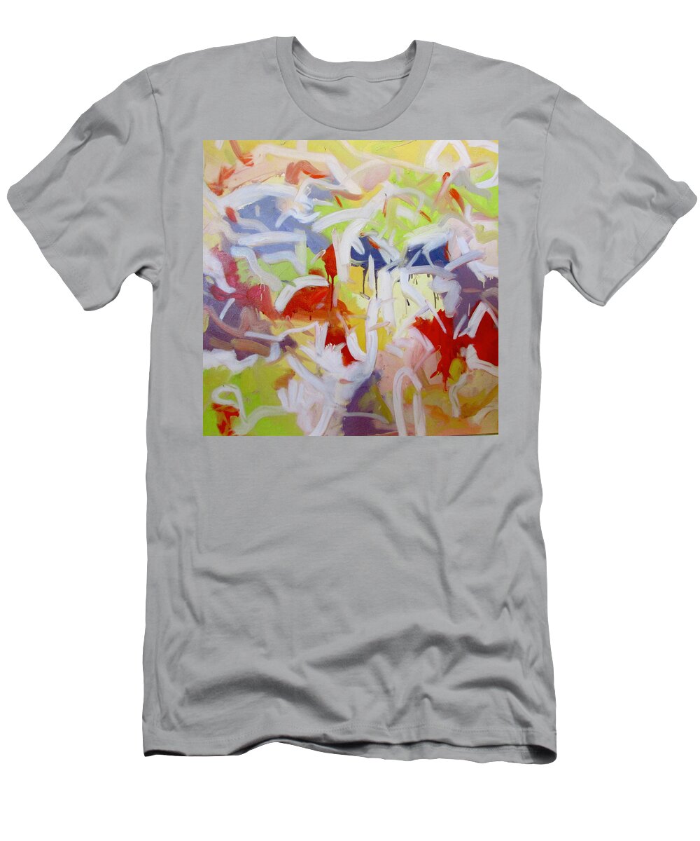 Abstract T-Shirt featuring the painting Whispering Fields by Steven Miller