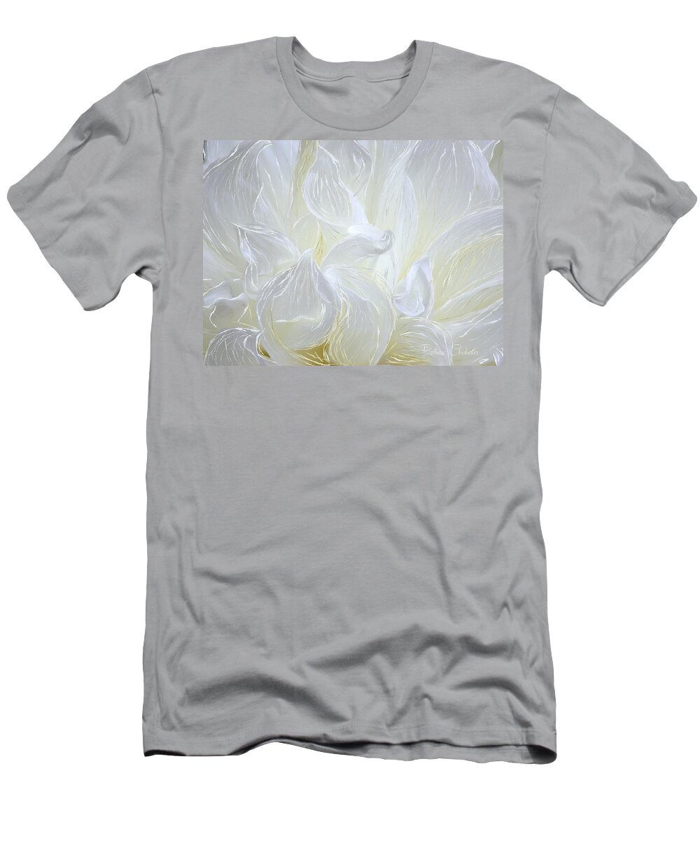 White Chrysanthemum T-Shirt featuring the painting White Chrysanthemum by Barbara Chichester