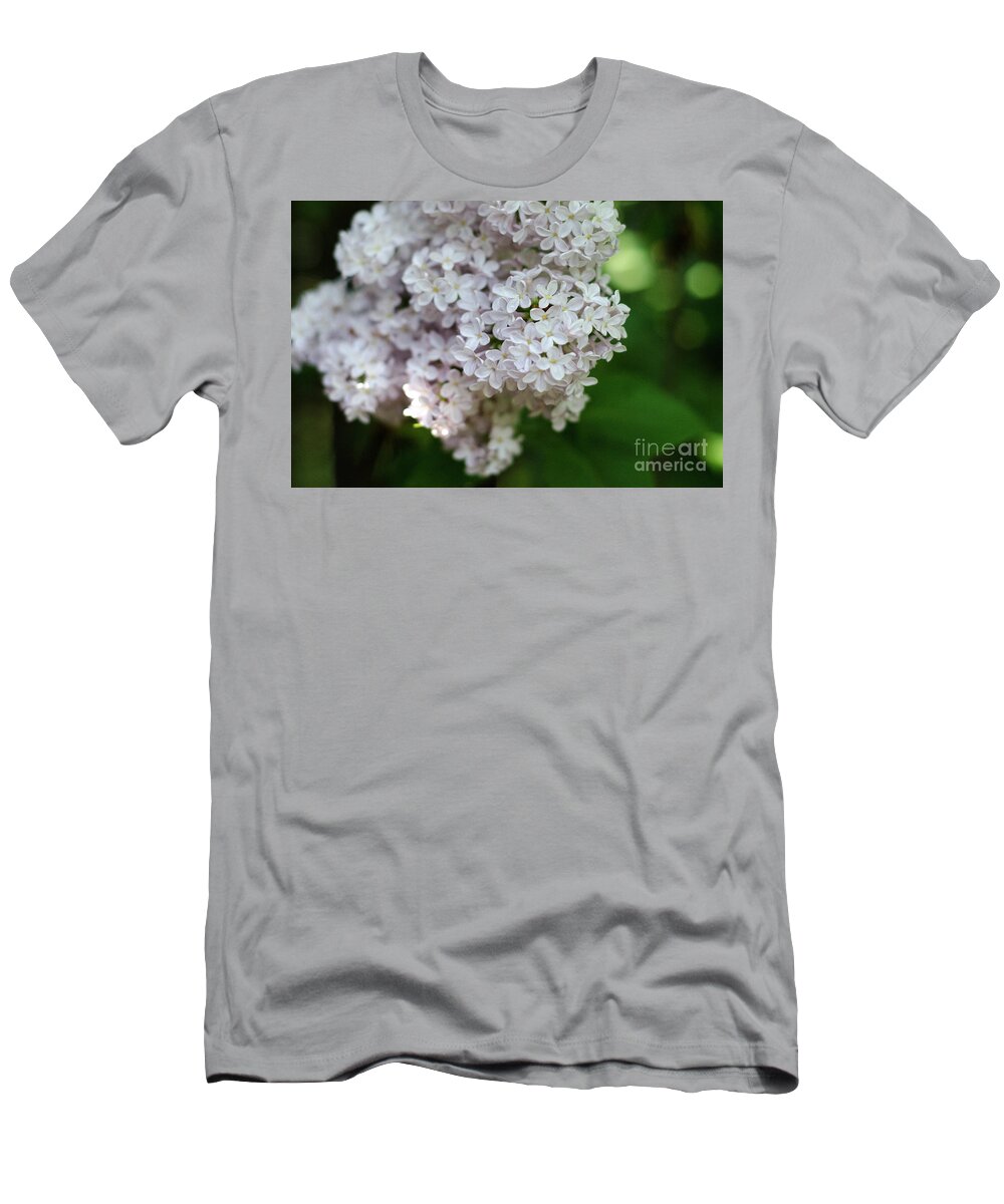 Lilac T-Shirt featuring the photograph White Lilacs by Laurel Best