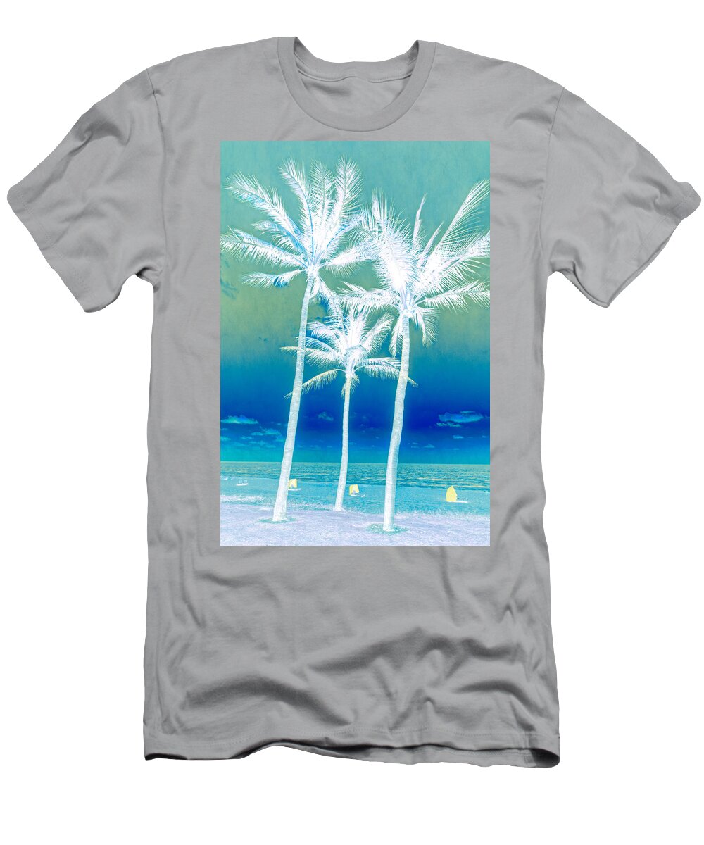 Clouds T-Shirt featuring the photograph White Palms by Debra and Dave Vanderlaan