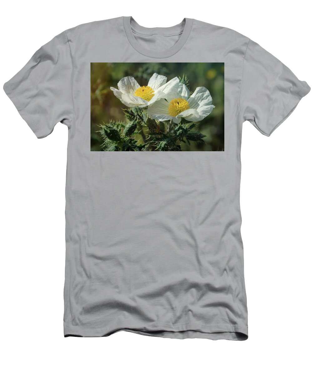 White Poppies T-Shirt featuring the photograph White Poppies by Saija Lehtonen