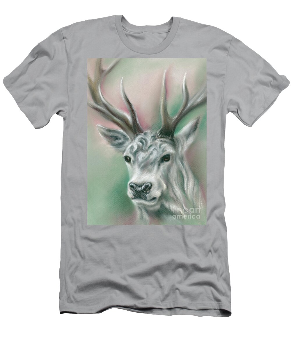Mythical Creature T-Shirt featuring the painting White Stag by MM Anderson