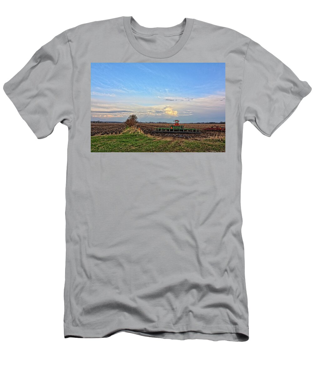 Tractor T-Shirt featuring the photograph Who'll Stop The Rain by Bonfire Photography