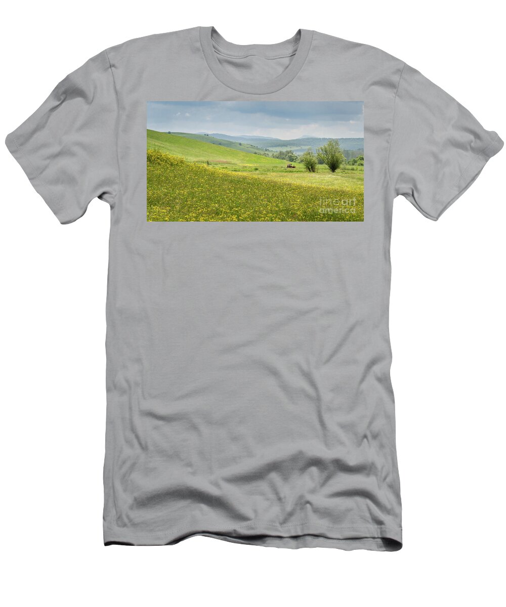 Farm T-Shirt featuring the photograph Wildflower Meadows, Transylvania by Perry Rodriguez