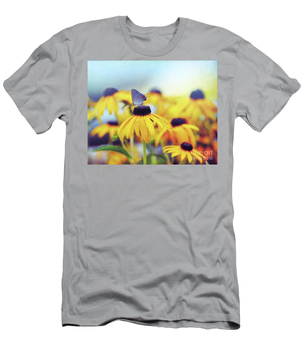 Butterfly T-Shirt featuring the photograph Wildflower Visitor by Kerri Farley