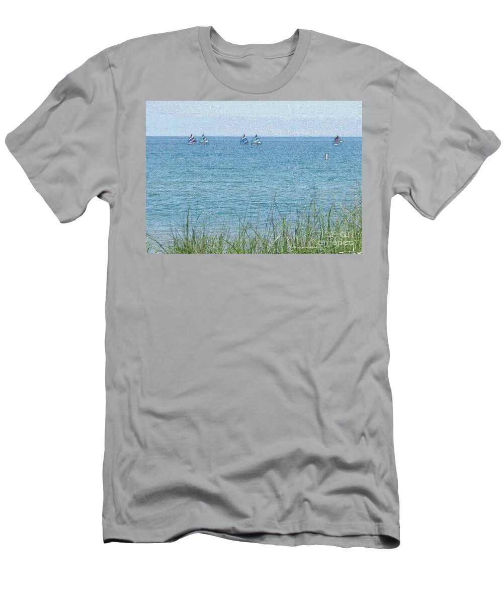 Photography T-Shirt featuring the photograph Wilmette Beach by Kathie Chicoine