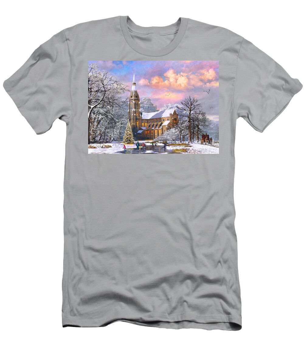 Skaters T-Shirt featuring the digital art Winter Cathedral by MGL Meiklejohn Graphics Licensing