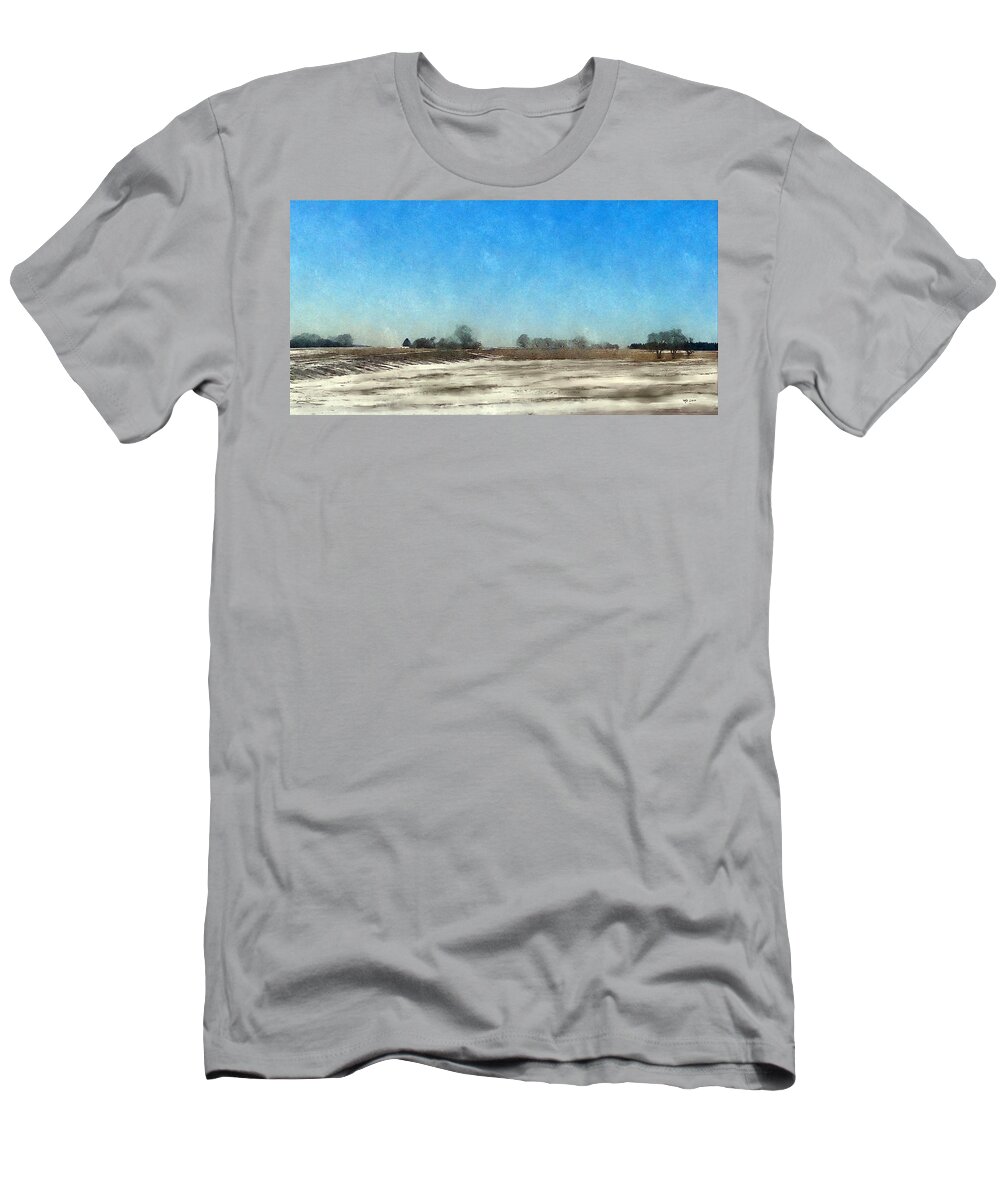 Winter Landscape T-Shirt featuring the digital art Winter Landscape 3 by Wolfgang Schweizer