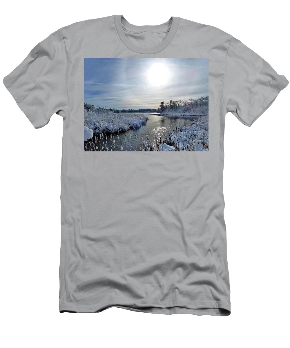 Wellesley College T-Shirt featuring the photograph Winter Sun by Lyuba Filatova