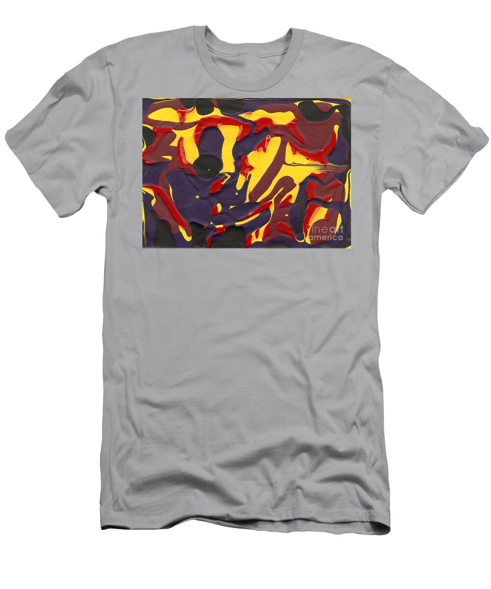 Abstract T-Shirt featuring the painting With Friends by Helena M Langley