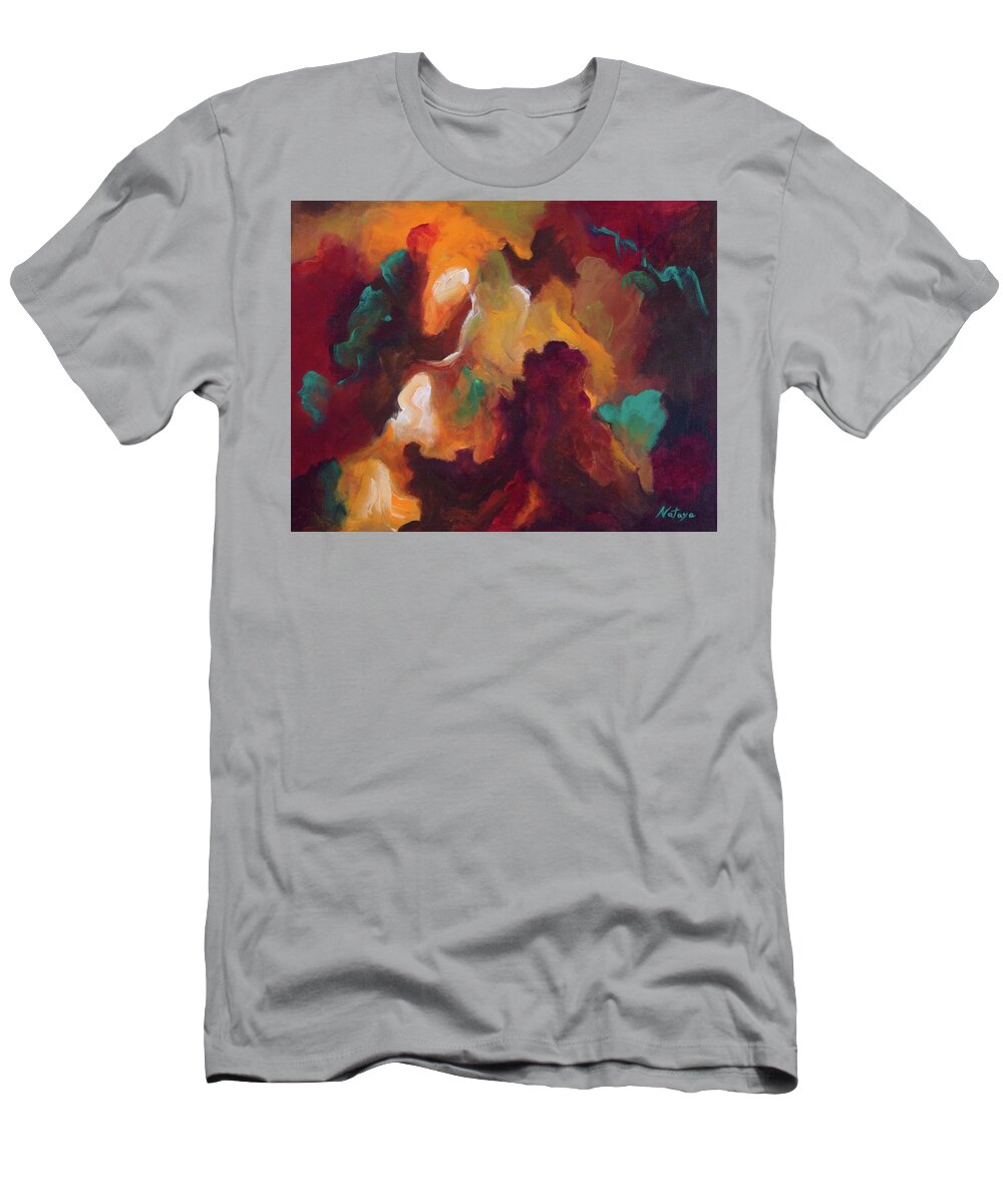Fantasy T-Shirt featuring the painting Wonderland by Nataya Crow