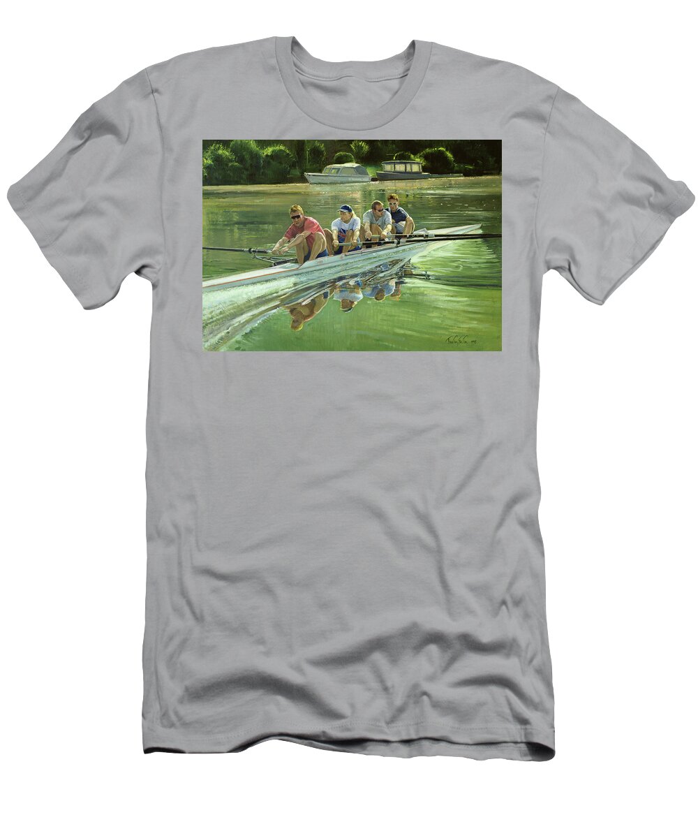 Rowing T-Shirt featuring the painting World Champions by Timothy Easton