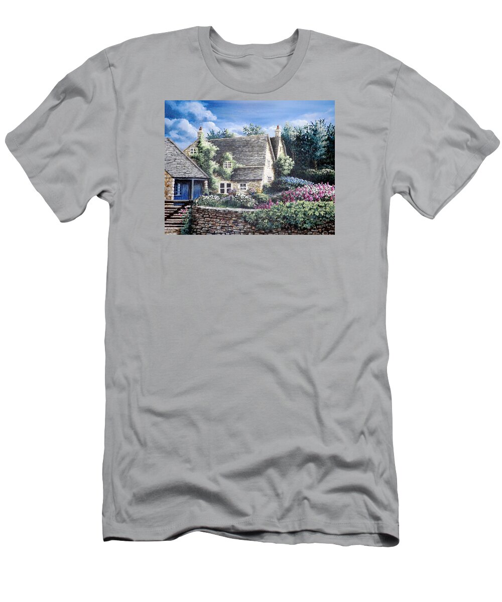 Home T-Shirt featuring the painting Yanworth by Mary Palmer