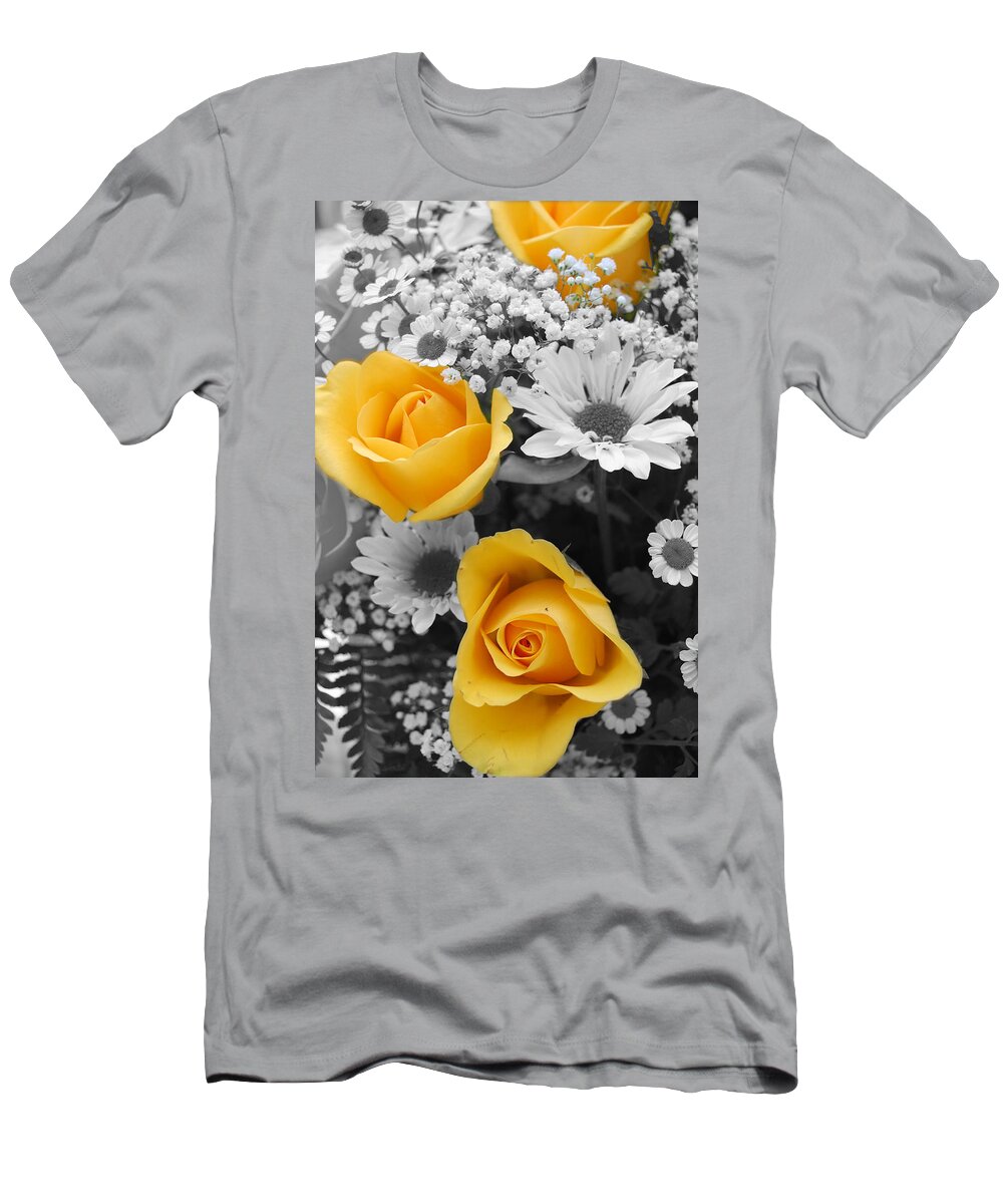 Rose T-Shirt featuring the photograph Yellow Roses by Amy Fose