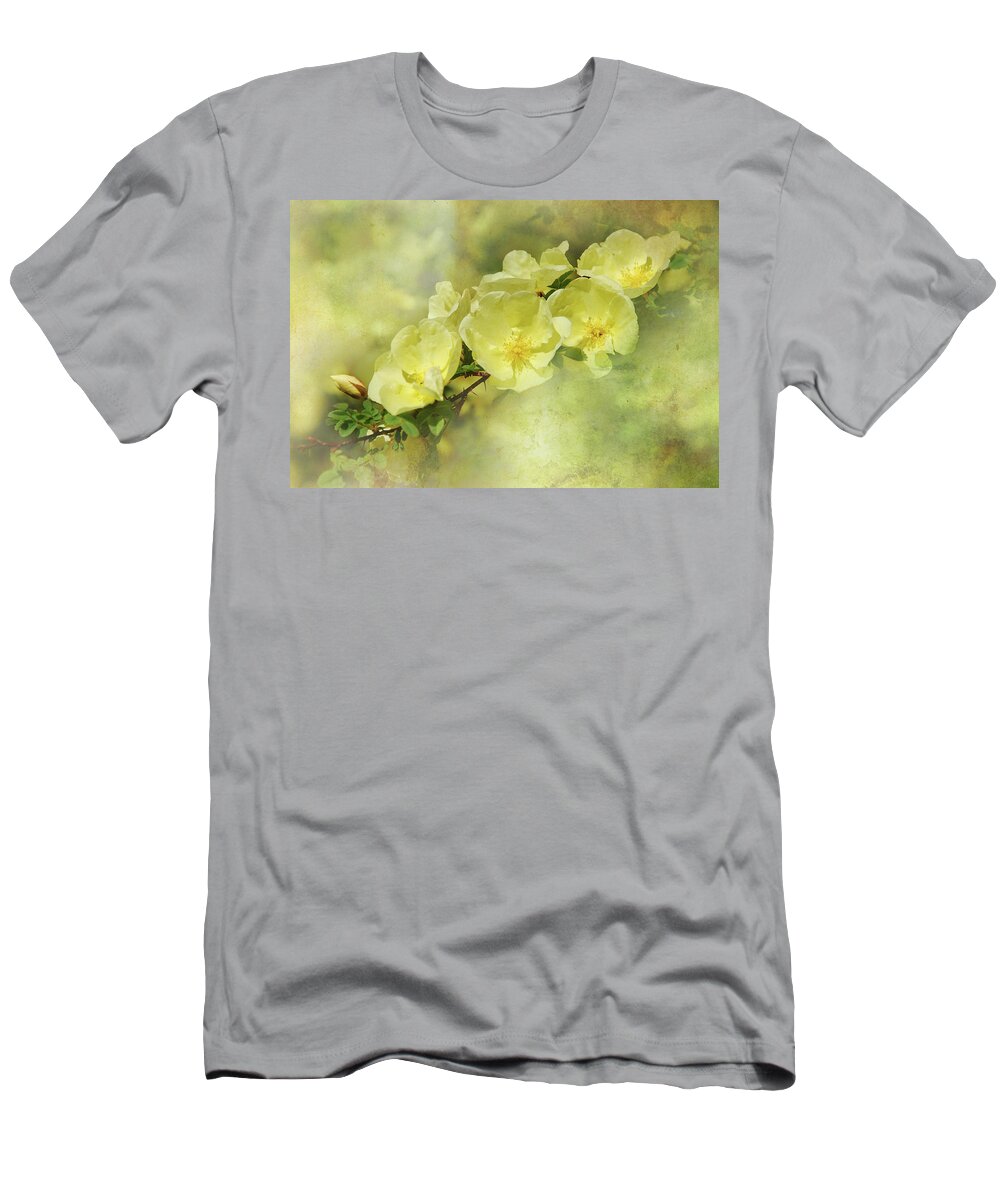Botanicals T-Shirt featuring the photograph Yellow Roses by Elaine Manley